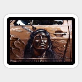 indian apache, car airbrush Sticker